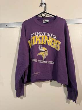1998 MINNESOTA VIKINGS vintage cropped XL NFL SweatShirt